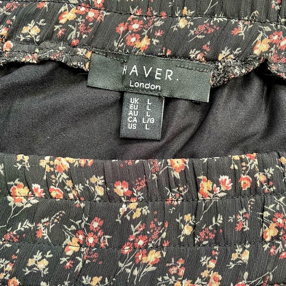 Haver London Tiered Floral Ruffle Skirt - Picture 3 of 7